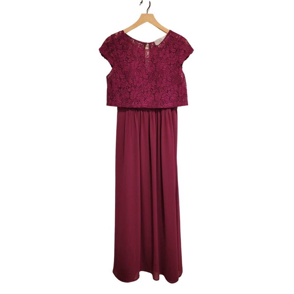 B2 by Jasmine Two Piece Long Sweetheart Neckline Poly Chiffon Bridesmaid Dress 6